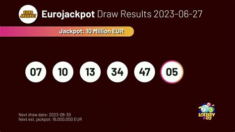 Eurojackpot Winning Numbers – Results every Tuesday and Friday.